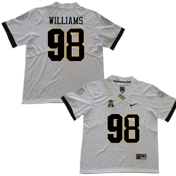 Men #98 Malcolm Williams UCF Knights College Football Jerseys Sale-White